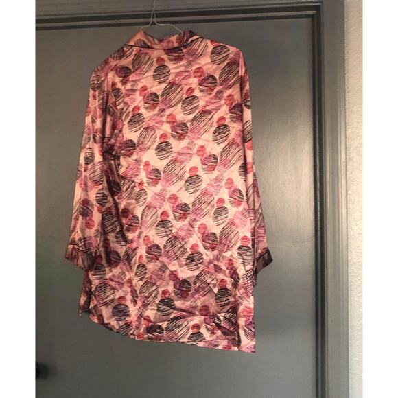 Bed of Roses Pink geometric Sleep Shirt LARGE - Picture 2 of 2